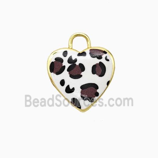 Copper Heart Pendant Painted Gold Plated