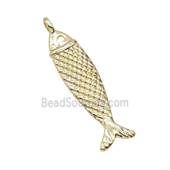Copper Fish Pendant Gold Plated