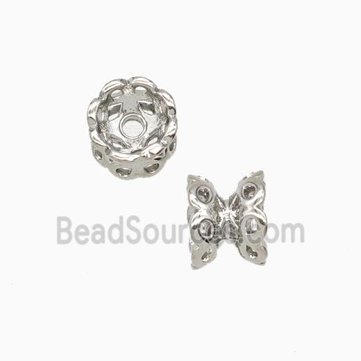 Copper Beadcaps Double Platinum Plated