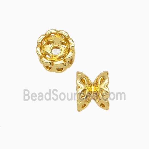 Copper Beadcaps Double Gold Plated