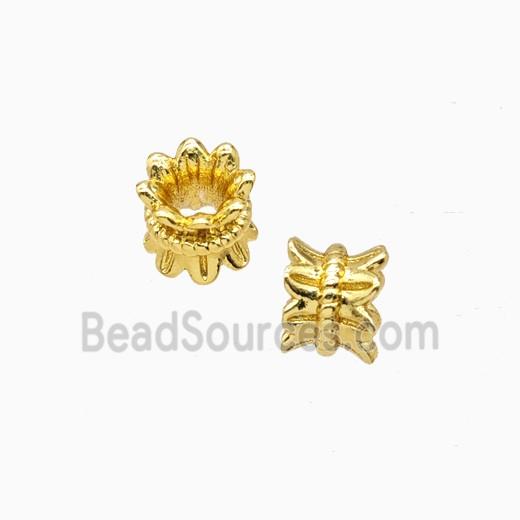Copper Beadcaps Double Gold Plated