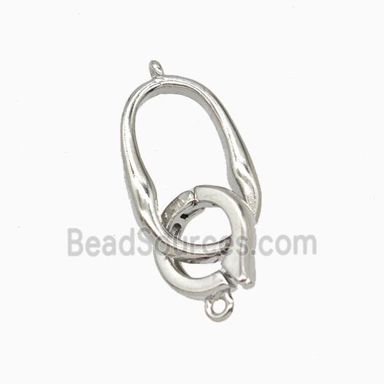 Copper Clasp Platinum Plated