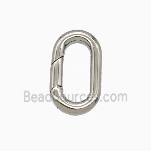 Copper Carabiner Clasp Platinum Plated