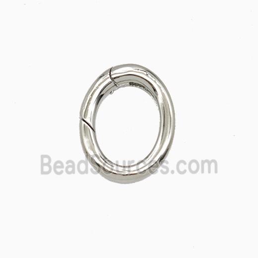 Copper Carabiner Clasp Platinum Plated
