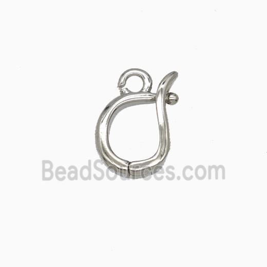 Copper Clasp Platinum Plated