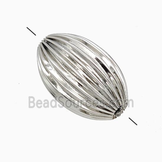 Copper Rice Beads Platinum Plated