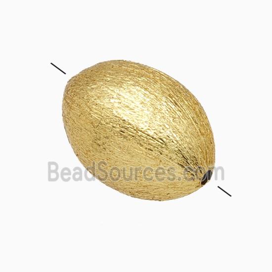 Copper Rice Beads Brushed Gold Plated