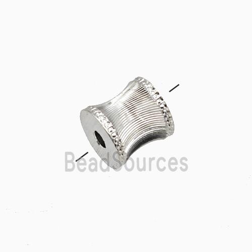Copper Bamboo Beads Platinum Plated