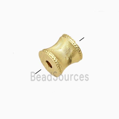 Copper Bamboo Beads Gold Plated