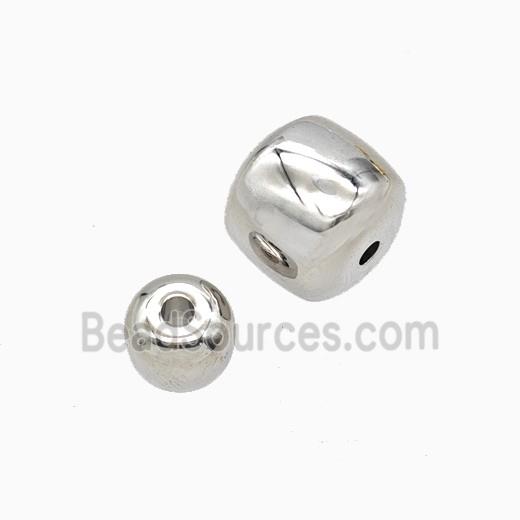Copper Bead Pave Zircon, Gold Plated