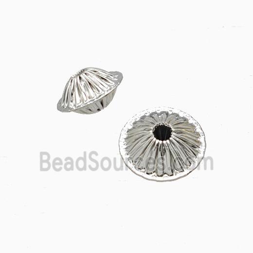 Copper Bead Pave Zircon, Gold Plated