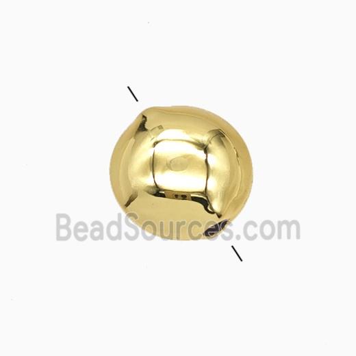 Copper Bead Pave Zircon, Gold Plated