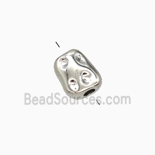 Copper Bead Pave Zircon, Gold Plated