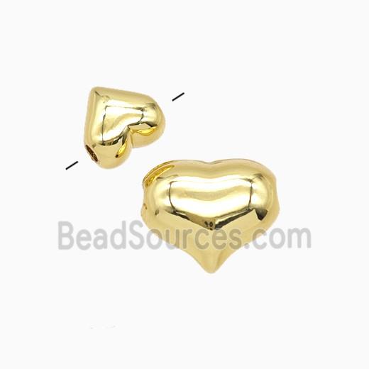 Copper Bead Pave Zircon, Gold Plated