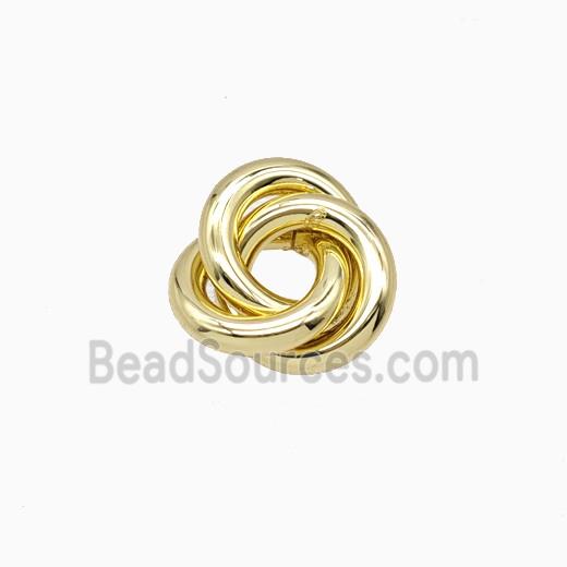 Copper Bead Pave Zircon, Gold Plated
