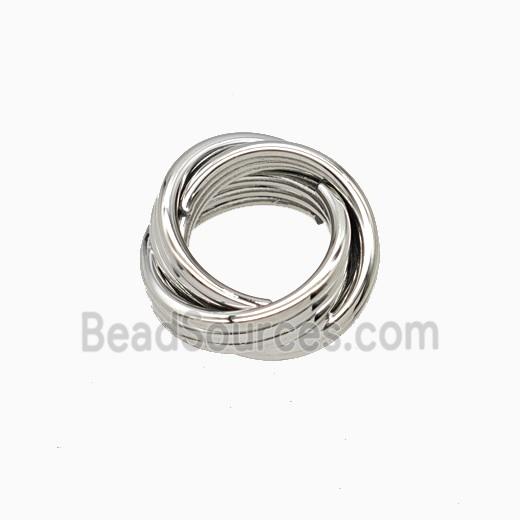 Copper Bead Pave Zircon, Gold Plated