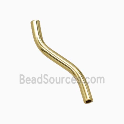 Copper Bead Pave Zircon, Gold Plated