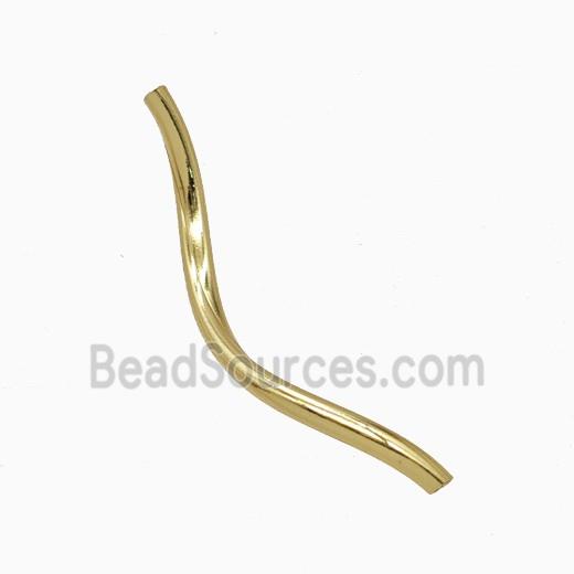 Copper Bead Pave Zircon, Gold Plated