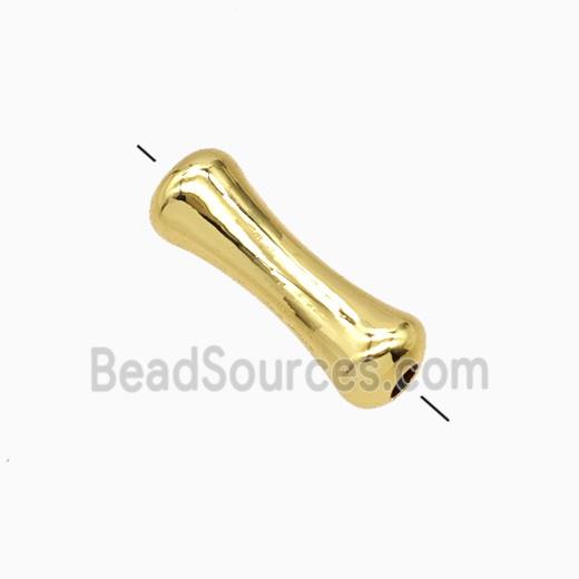 Copper Bead Pave Zircon, Gold Plated