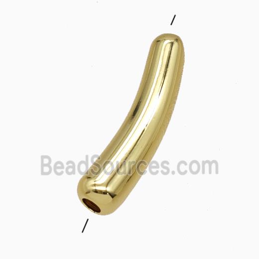 Copper Bead Pave Zircon, Gold Plated