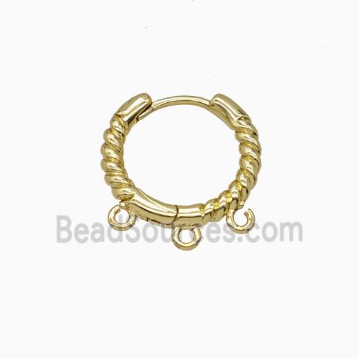 Copper Earring, Gold Plated