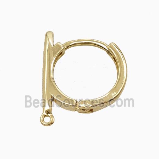 Copper Earring, Gold Plated