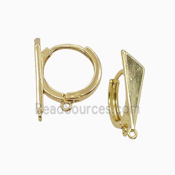 Copper Earring, Gold Plated