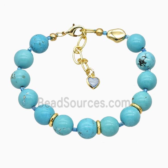 Gemstone Bracelet, Gold Plated