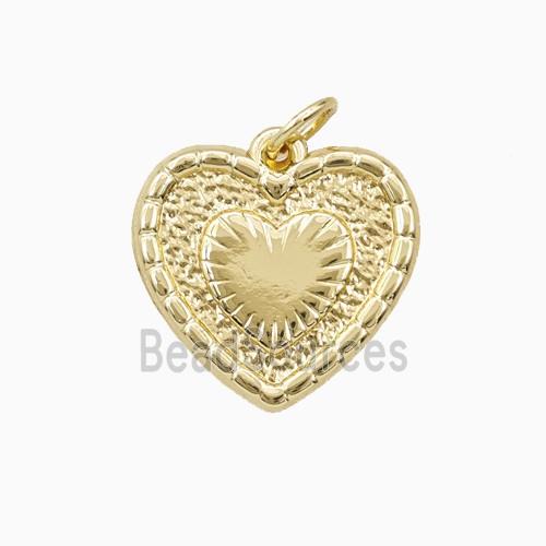 Copper Heart Pendant Gold Plated