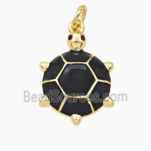 Enamel Copper Pendant, Gold Plated