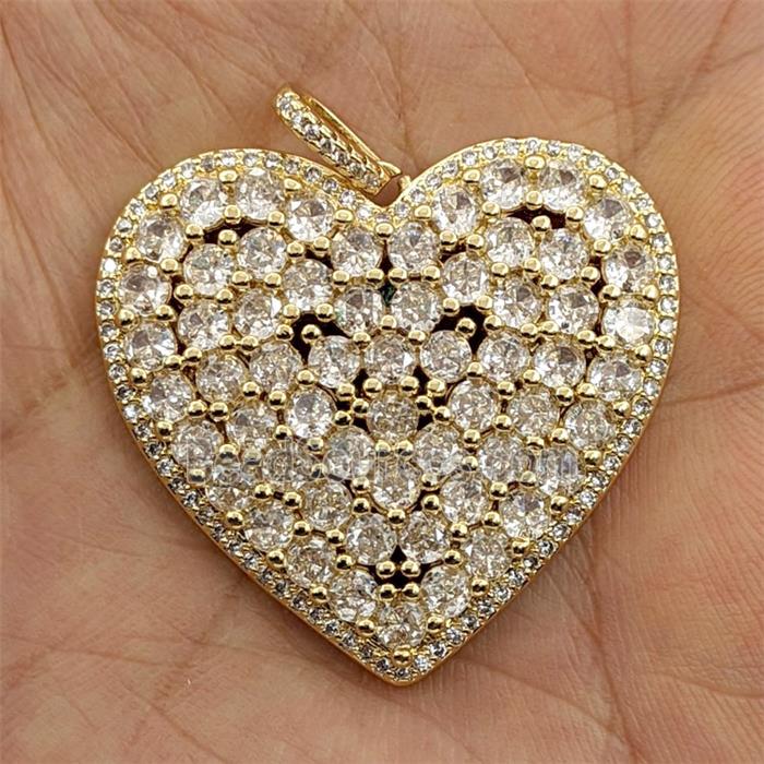 Copper Bead Pave Zircon, Gold Plated