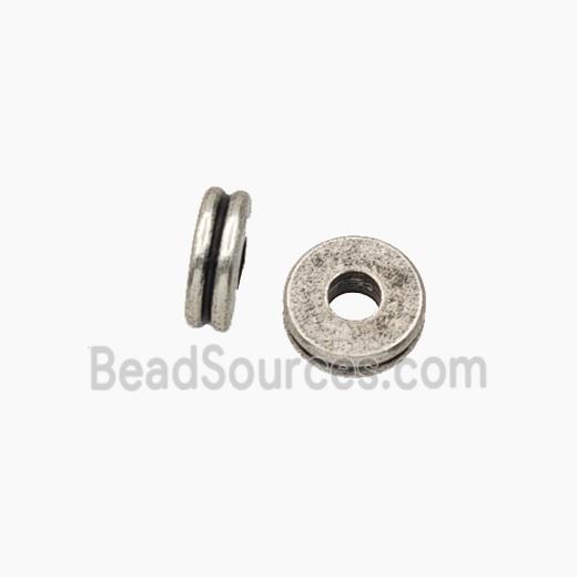 Copper Heishi Spacer Beads Antique Silver