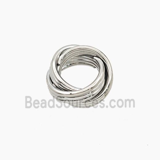 Copper Rings Beads Large Hole Platinum Plated