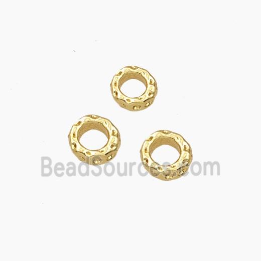 Copper Closed Jumprings Hammered Gold Plated