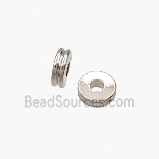 Copper Heishi Spacer Beads Platinum Plated