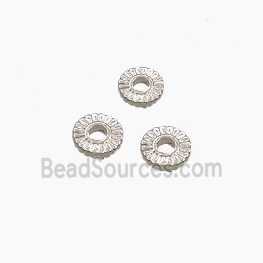 Copper Heishi Spacer Beads Platinum Plated