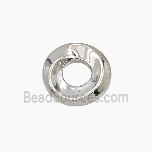 Copper Circle Beads Platinum Plated