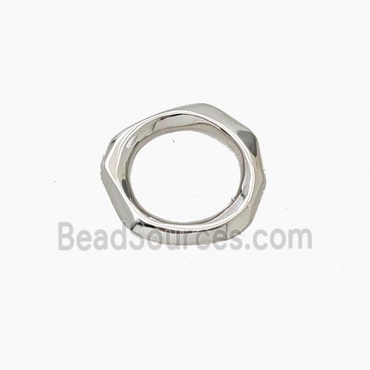 Copper Circle Connector Platinum Plated