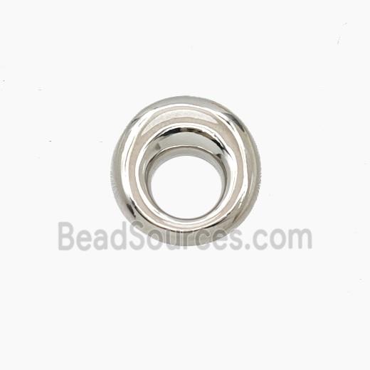 Copper Circle Beads Platinum Plated