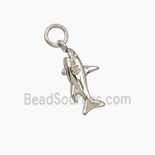 Copper Shark Pendant Platinum Plated