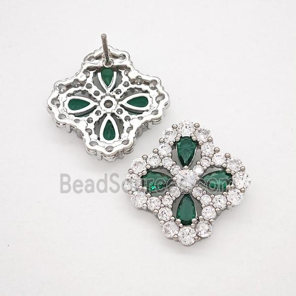 Copper Earring Pave Zircon, Gold Plated