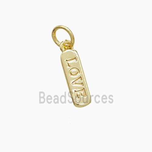 Copper Love Pendant Stick Gold Plated