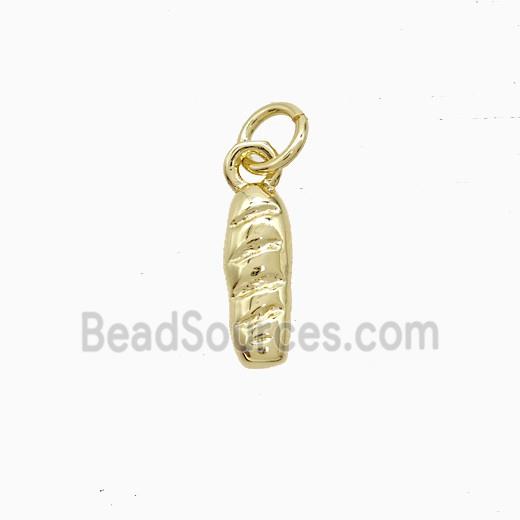 Copper French Baguette Pendant Gold Plated