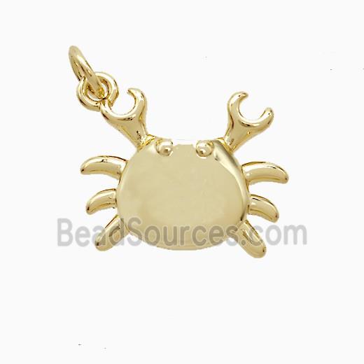 Copper Crab Pendant Gold Plated