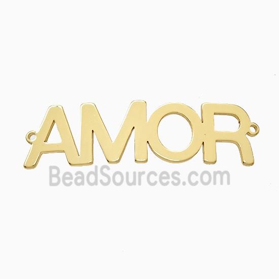 Stainless Steel AMOR Connector Gold Plated