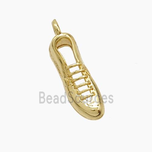 Copper Shoes Pendant Gold Plated