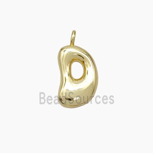Copper Letter-D Pendant Gold Plated