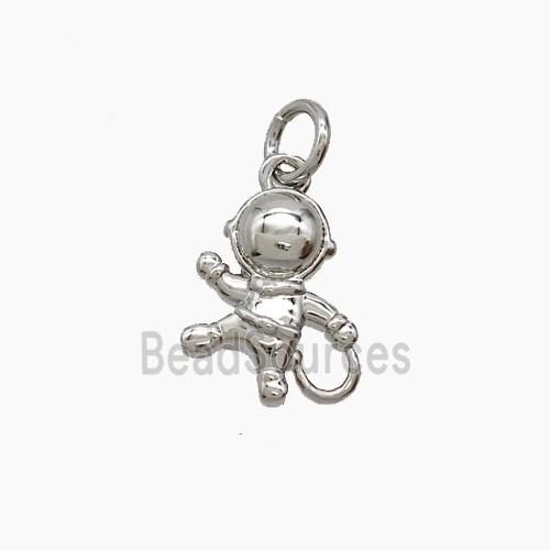 Copper Astronaut Pendant Platinum Plated