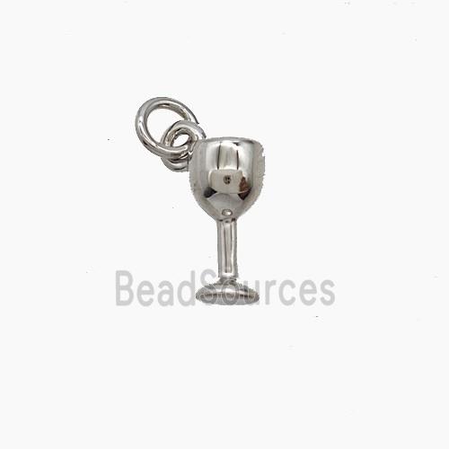 Copper Wine Glass Charms Pendant Cup Platinum Plated
