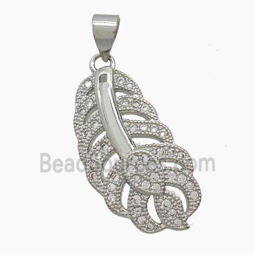 Copper Pendant Pave Zircon, Gold Plated